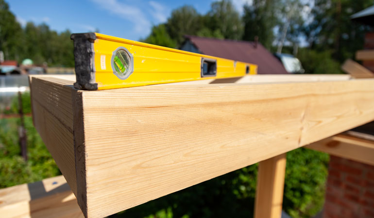 Construction d'un carport en bois