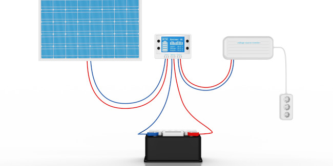 Kit solaire autonome individuelle avec panneaux solaires, batterie, inverter et contrôleur de charge