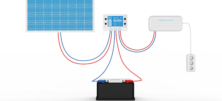 Kit solaire autonome individuelle avec panneaux solaires, batterie, inverter et contrôleur de charge